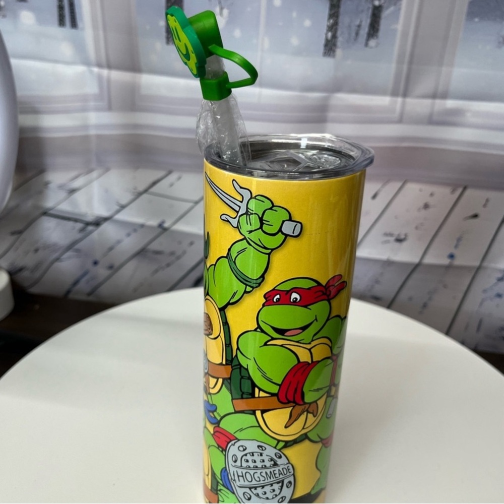Handmade Ninja Turtle Tumbler. NWOT